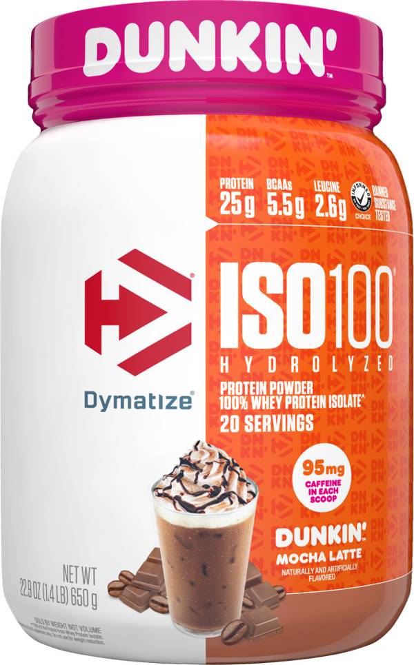 Dymatize ISO100 Hydrolyzed Whey Protein Powder – Dunkin Mocha Latte (1.3 lbs.)