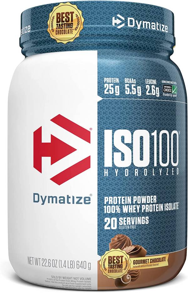 Dymatize ISO100 Hydrolyzed Whey Protein Powder – Gourmet Chocolate (1.4 lbs.)