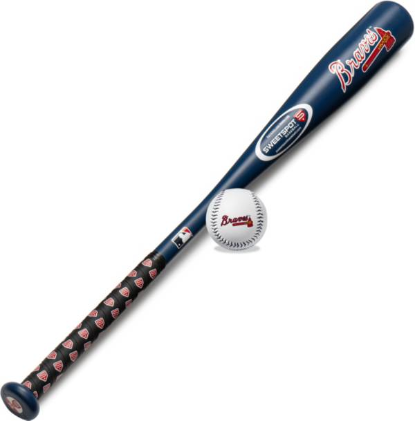 SweetSpot Baseball Atlanta Braves 32” Senior Bat and Spaseball Combo ...