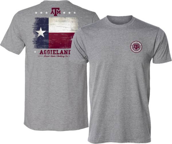 Great State Clothing Men's Texas A&M Aggies Grey Washed Flag T-Shirt product image
