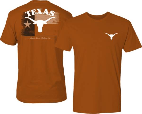 Great State Clothing Men's Texas Longhorns Burnt Orange Washed Flag T-Shirt