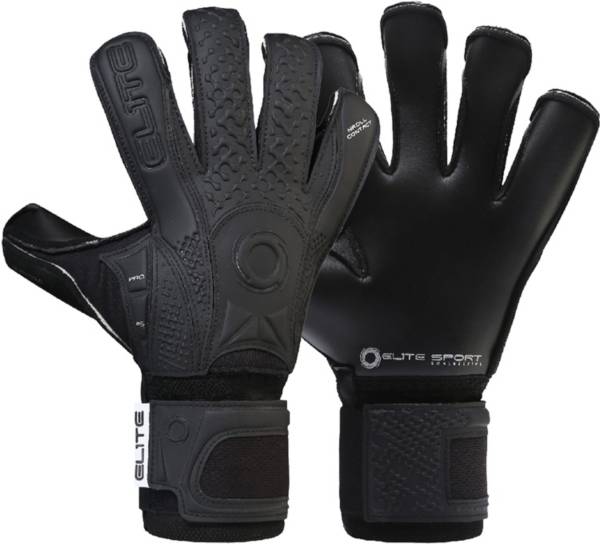 Elite Adult Black Solo Soccer Goalkeeper Gloves product image