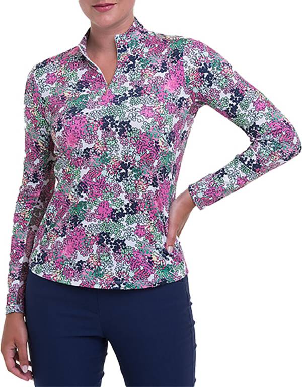 EP Pro Women's Retro Cluster Floral Print Golf Pullover