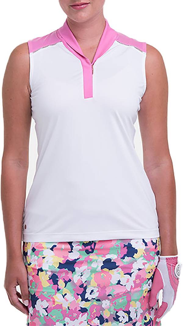 EP Pro Women's Sleeveless Shawl Collared Golf Polo