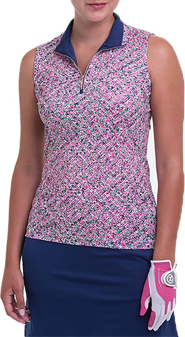 EP Pro Women's Sleeveless Multi-Texture Print Golf Polo product image