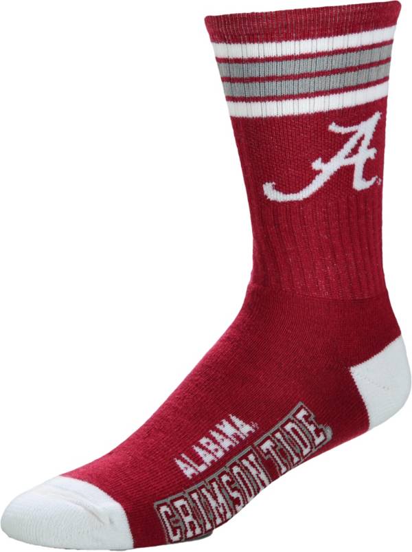 For Bare Feet Youth Alabama Crimson Tide 4-Stripe Deuce Socks