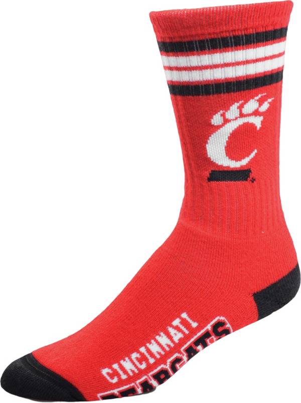 For Bare Feet Youth Cincinnati Bearcats 4-Stripe Deuce Socks product image