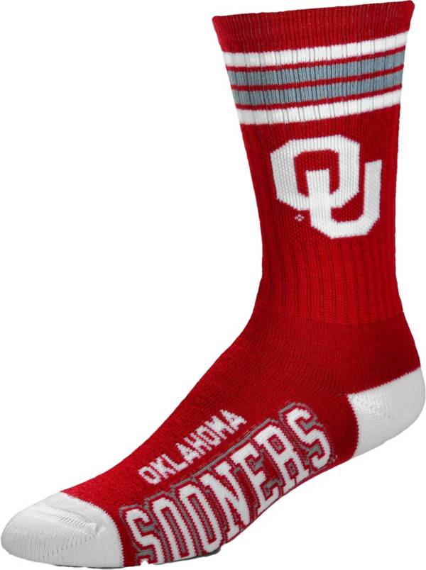 For Bare Feet Youth Oklahoma Sooners 4-Stripe Deuce Socks product image
