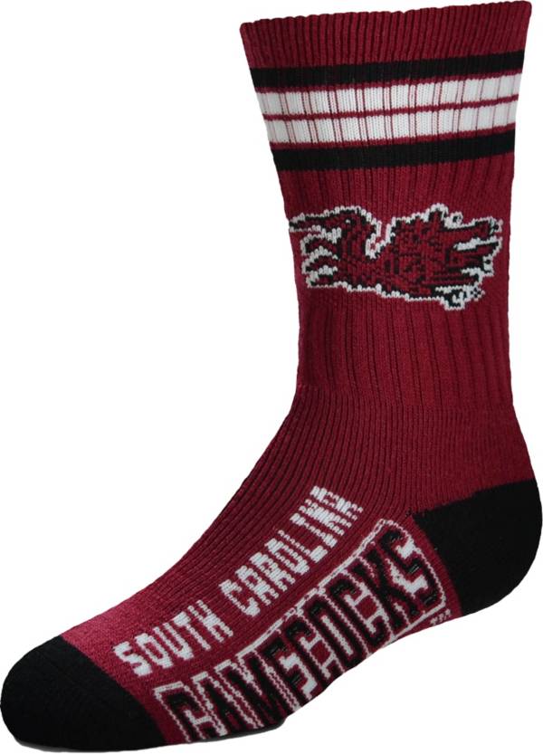 For Bare Feet Youth South Carolina Gamecocks 4-Stripe Deuce Socks