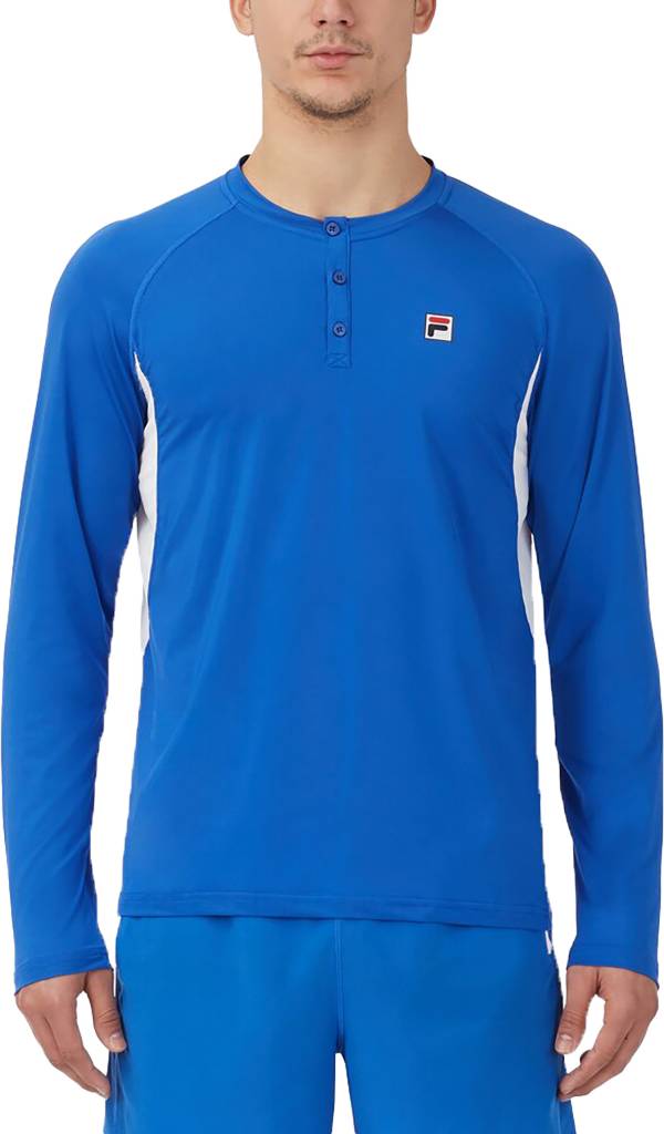FILA Men's Center Court Long Sleeve Henley T-Shirt