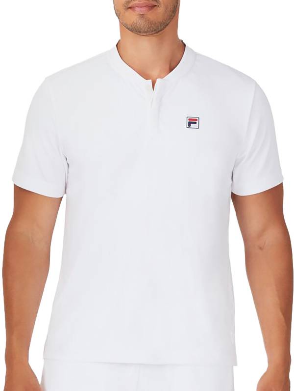 Fila Men's White Line Short Sleeve Henley Shirt product image