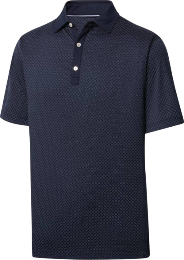FootJoy Men's Diamond Dot Print Lisle Golf Polo