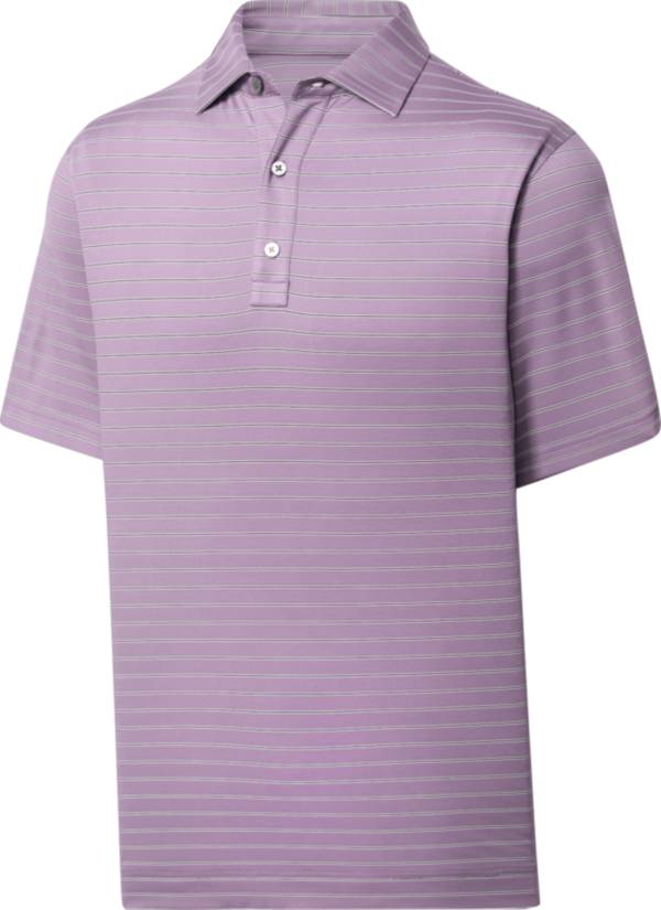 FootJoy Men's Triple Pinstripe Lisle Golf Polo