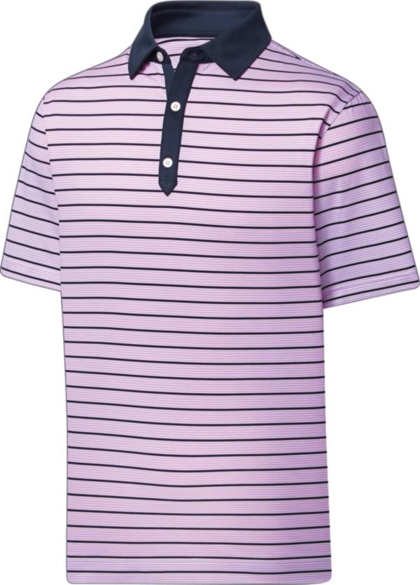 FootJoy Men's Acented Stripe Lisle Golf Polo
