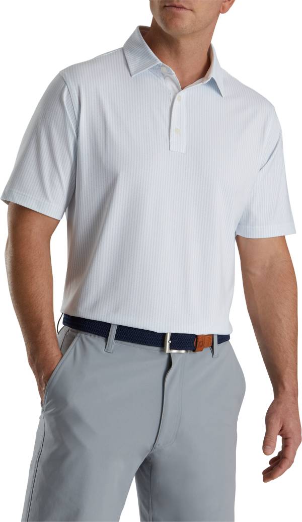 FootJoy Men's ZigZag Print Lisle Self Collar Golf Polo product image