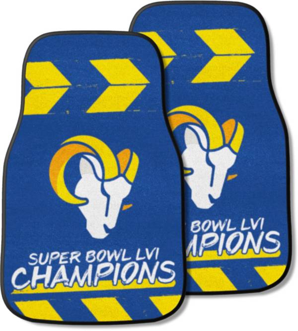 FANMATS 2021 Super Bowl LVI Champions Los Angeles Rams Front Carpet Car Mat 2 Set product image