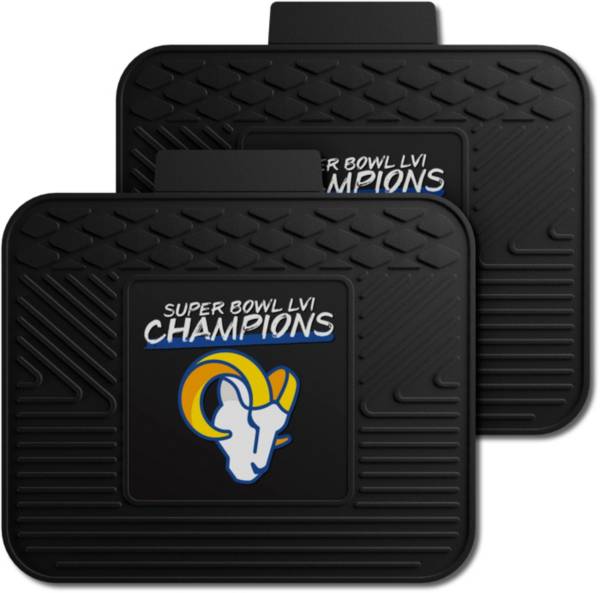 FANMATS 2021 Super Bowl LVI Champions Los Angeles Rams Back Seat Car Utility Mat 2 Set