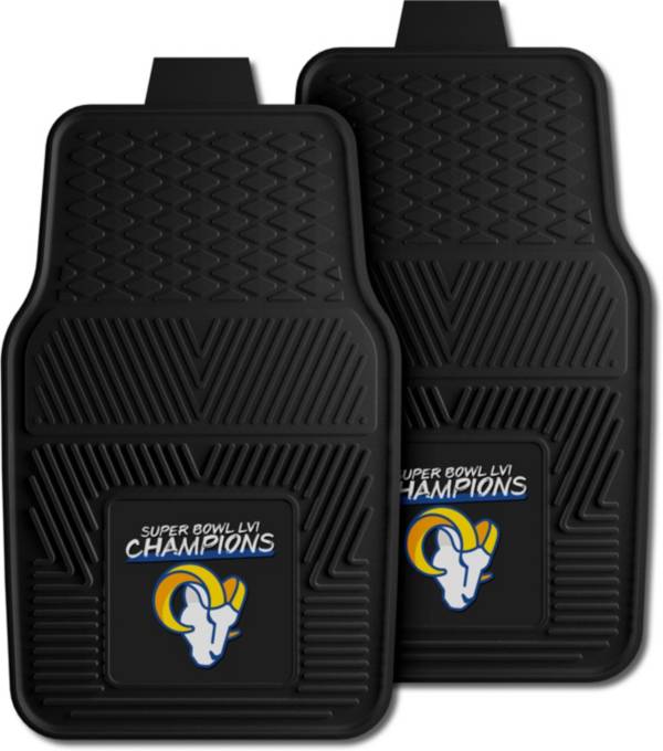 FANMATS 2021 Super Bowl LVI Champions Los Angeles Rams Heavy Duty Car Mat 2 Set