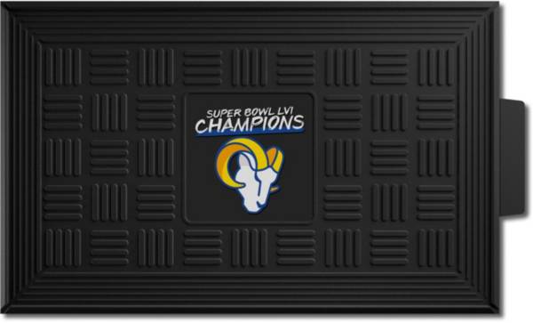 FANMATS 2021 Super Bowl LVI Champions Los Angeles Rams Heavy Duty Vinyl Medalion Door Mat