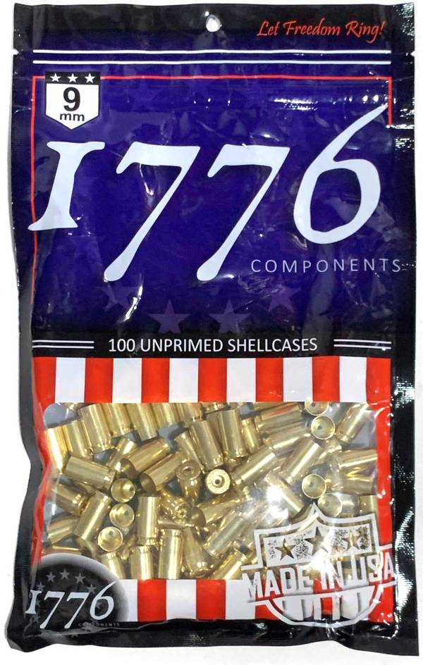 1776 Components 9mm Unprimed Shell Casings