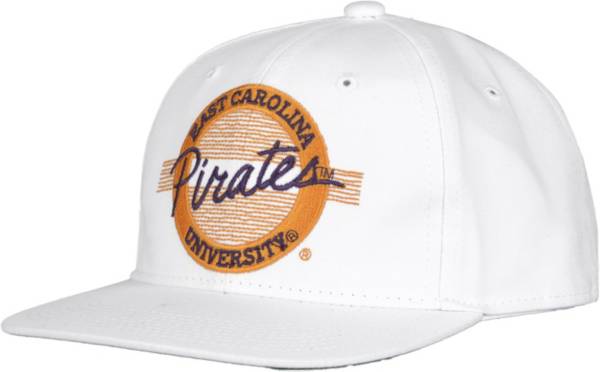 The Game Men's East Carolina Pirates White Circle Adjustable Hat