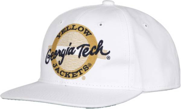 The Game Men's Georgia Tech Yellow Jackets White Circle Adjustable Hat