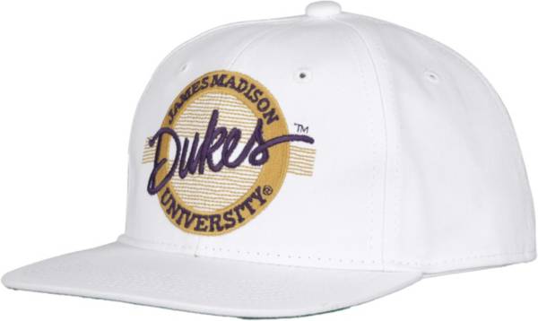 The Game Men's James Madison Dukes White Circle Adjustable Hat