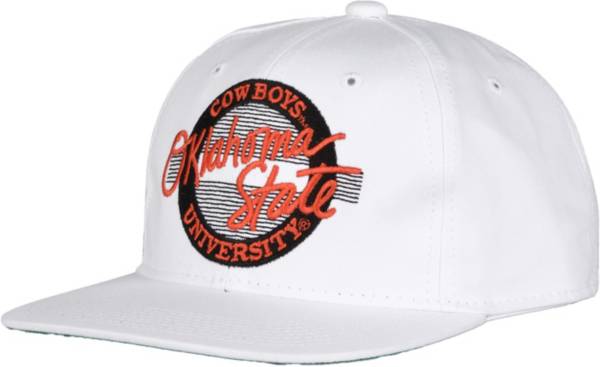 The Game Men's Oklahoma State Cowboys White Circle Adjustable Hat