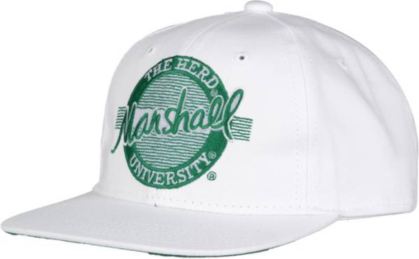 The Game Men's Marshall Thundering Herd White Circle Adjustable Hat
