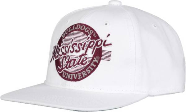 The Game Men's Mississippi State Bulldogs White Circle Adjustable Hat
