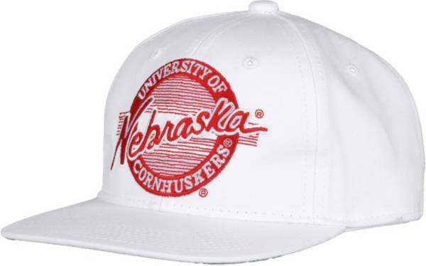 The Game Men's Nebraska Cornhuskers White Circle Adjustable Hat