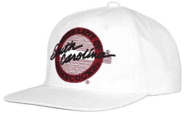 The Game Men's South Carolina Gamecocks White Circle Adjustable Hat