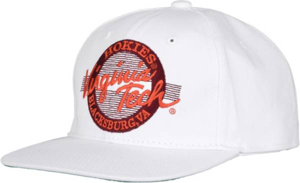 The Game Men's Virginia Tech Hokies White Circle Adjustable Hat