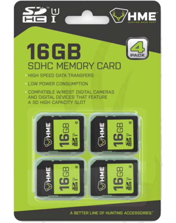 HME 16GB SDHC Memory Card – 4 Pack