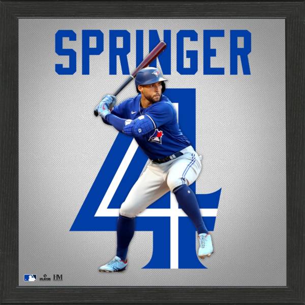 Highland Mint Toronto Blue Jays George Springer Impact Jersey Framed Photo