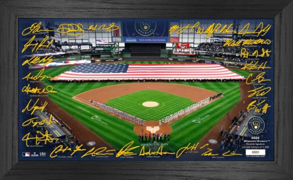 Highland Mint Milwaukee Brewers Signature Framed Field Print