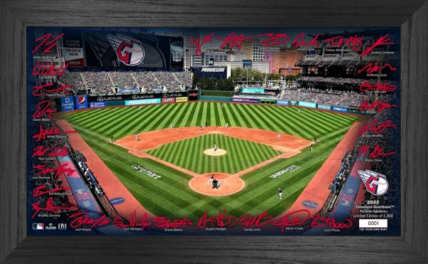 Highland Mint Cleveland Guardians Signature Framed Field Print