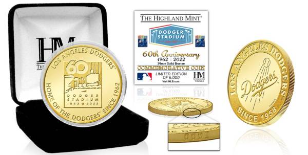 Highland Mint Los Angeles Dodgers 60th Anniversary Bronze Mint Coin