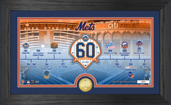 Highland Mint New York Mets 60th Anniversary Timeline Pano Bronze Coin Photo Mint