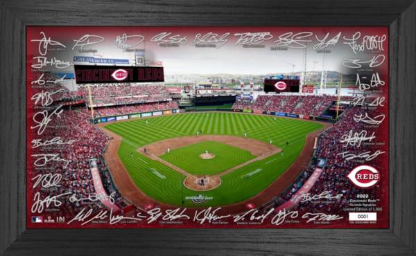 Highland Mint Cincinnati Reds Signature Framed Field Print