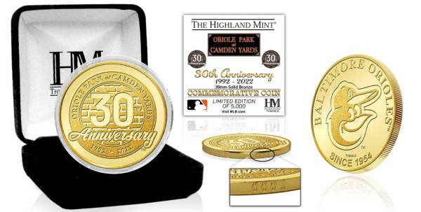 Highland Mint Baltimore Orioles Camden Yards 30th Anniversary Bronze Mint Coin