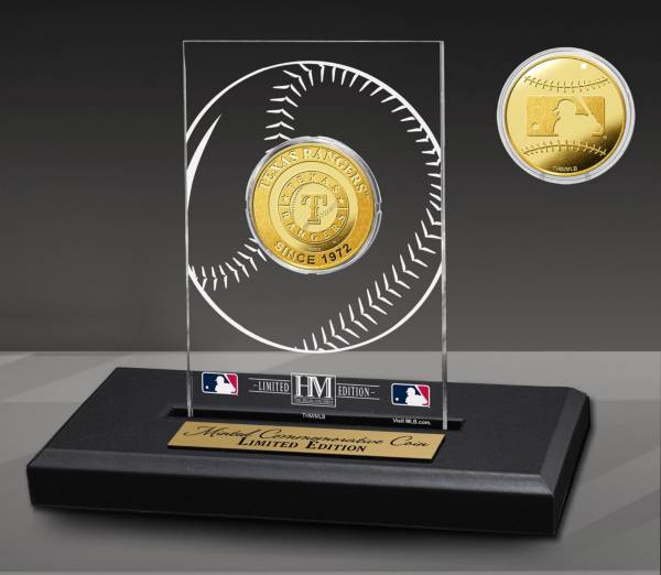 Highland Mint Texas Rangers Acrylic Gold Coin
