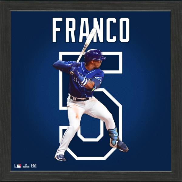 Highland Mint Tampa Bay Rays Wander Franco Impact Jersey Framed Photo