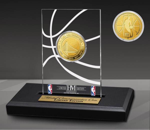 Highland Mint 2022 NBA Champions Golden State Warriors Desk Top Gold Coin product image