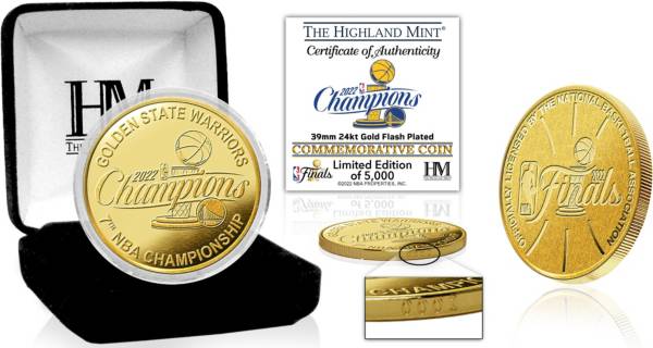 Highland Mint 2022 NBA Champions Golden State Warriors Gold Mint Coin product image