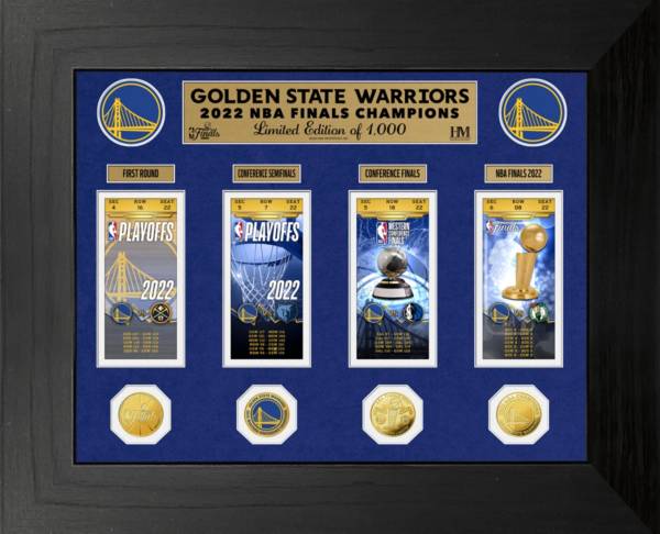 Highland Mint 2022 NBA Champions Golden State Warriors Deluxe Gold Coin & Ticket Collection