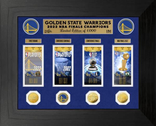 Highland Mint 2022 NBA Champions Golden State Warriors Deluxe Gold Coin & Ticket Collection product image