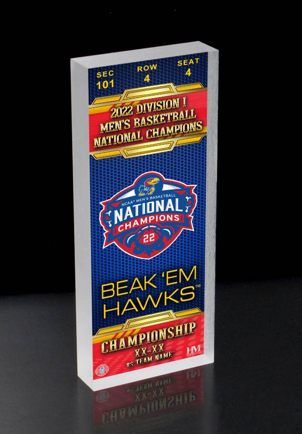 Highland Mint Kansas Jayhawks 2022 Men's Basketball National Champions Ticket Block