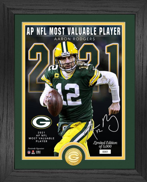 Highland Mint Green Bay Packers Aaron Rodgers 2021 NFL MVP Bronze Coin Photo Mint