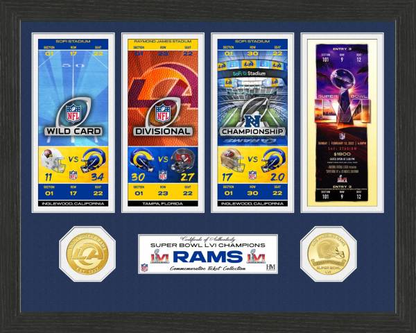 Highland Mint 2021 Super Bowl LVI Champions Los Angeles Rams Coin and Ticket Collection